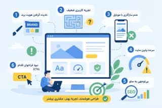 اشتباهات رایج در طراحی سایت که به برند شما آسیب می‌زند