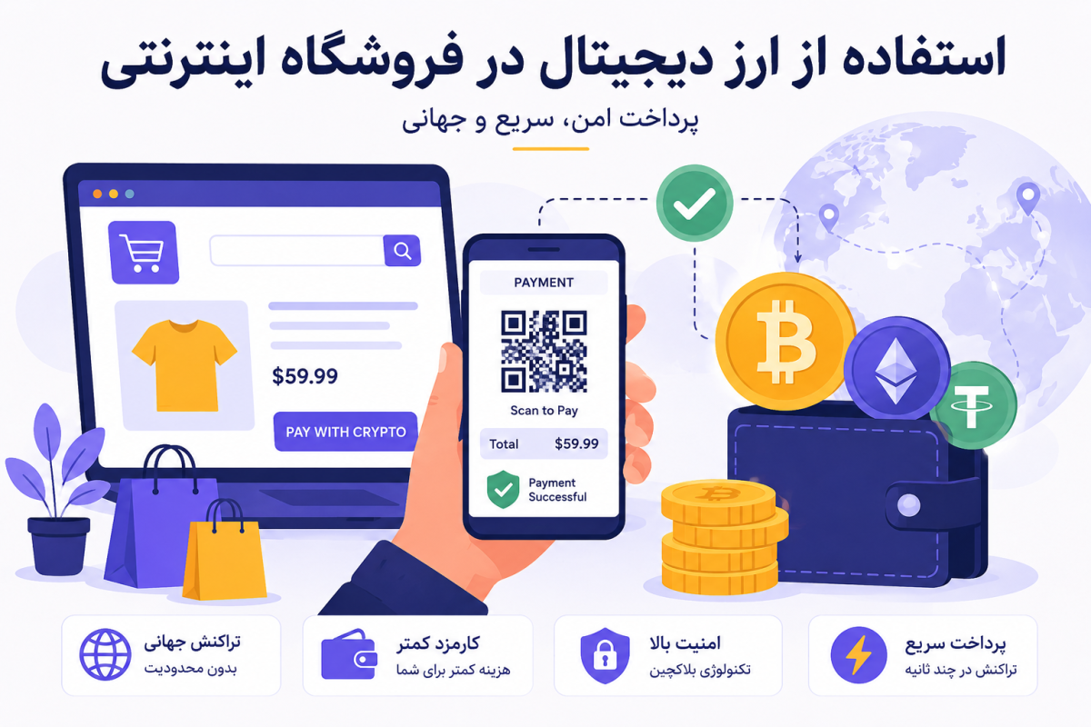 آموزش کامل استفاده از ارز دیجیتال در فروشگاه اینترنتی